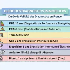 Guide des diagnostics immobiliers : combien de temps dure un diagnostic énergétique (DPE) ? 10 ans. D'autres diagnostics ont des durées plus courtes.