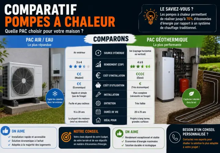 Comparatif des pompes à chaleur : avis sur la PAC air/air, ses avantages et son installation.