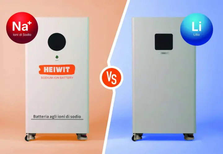 Comparaison entre une batterie HEIWIT aux ions de sodium et une batterie au lithium.