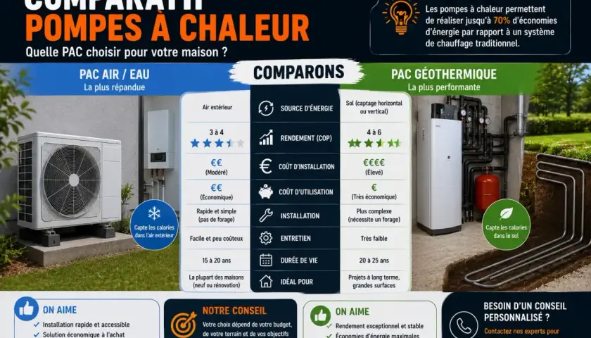 Comparatif des pompes à chaleur : avis sur la PAC air/air, ses avantages et son installation.