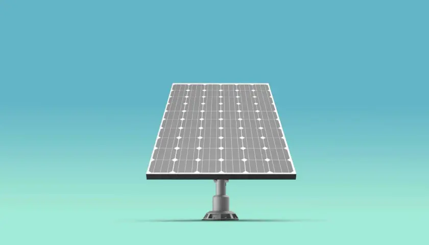 Panneau photovoltaïque sur son support. Idéal pour la récupération TVA panneaux photovoltaïques.
