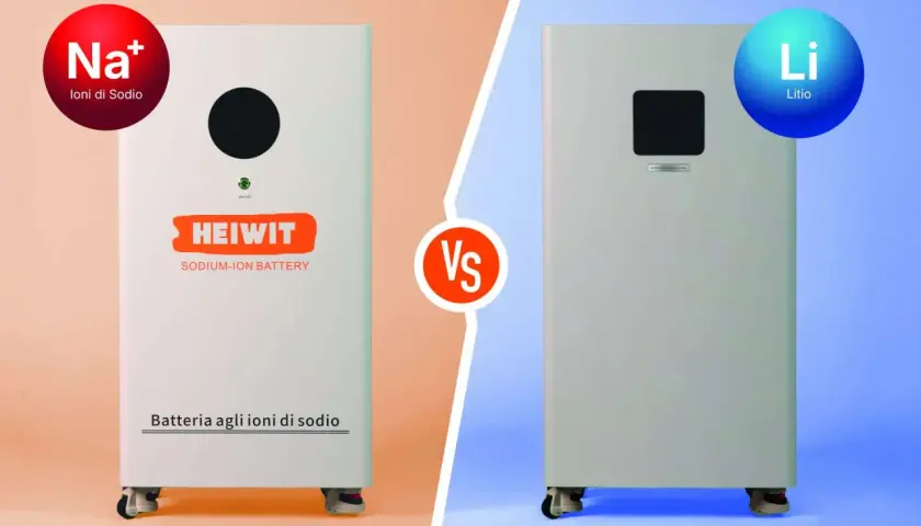 Comparaison entre une batterie HEIWIT aux ions de sodium et une batterie au lithium.